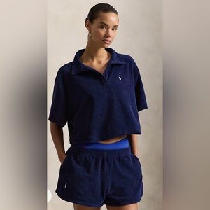 Polo Ralph Lauren Cotton Terry Cover-Up Set Navy XL
